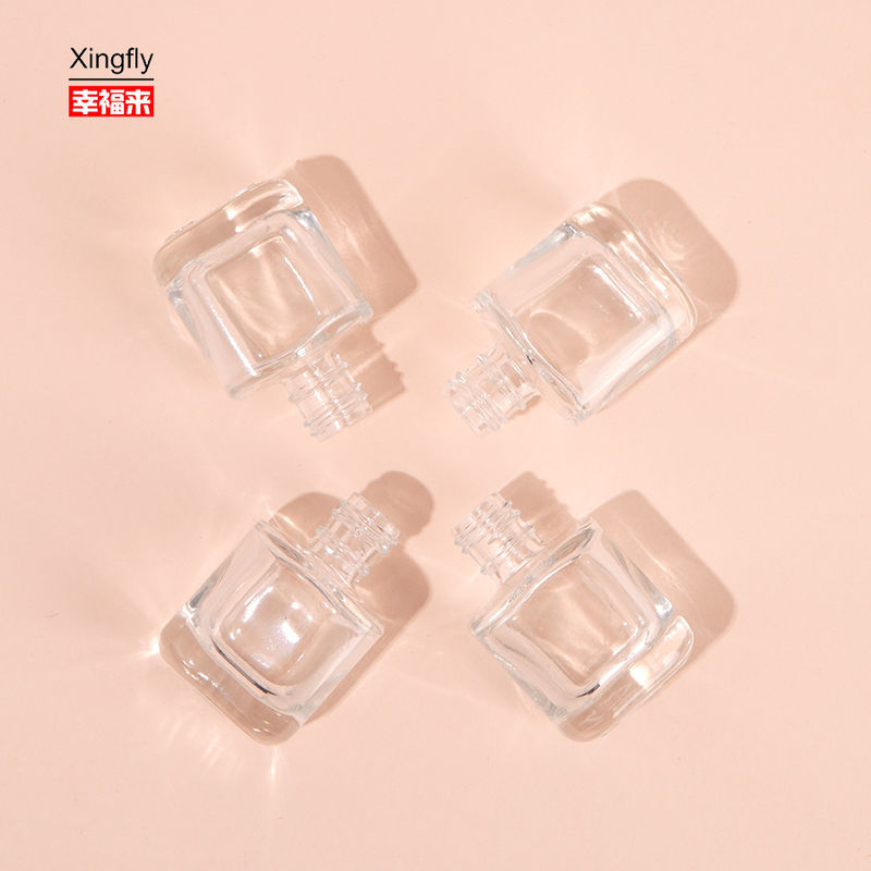 Bouteilles de vernis à ongles en gel unique de 8 ml en verre vide avec pinceau à capuche