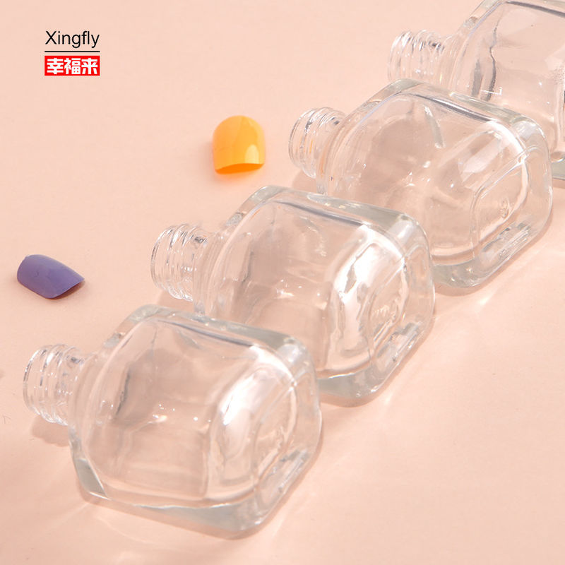 Bouteilles de vernis à ongles en gel unique de 8 ml en verre vide avec pinceau à capuche
