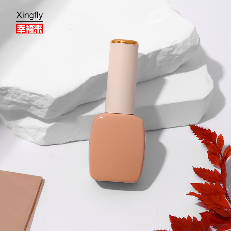 Bouteilles de vernis à ongles creux gel vernis à ongles pots bouchon de bouteille en verre avec pinceau