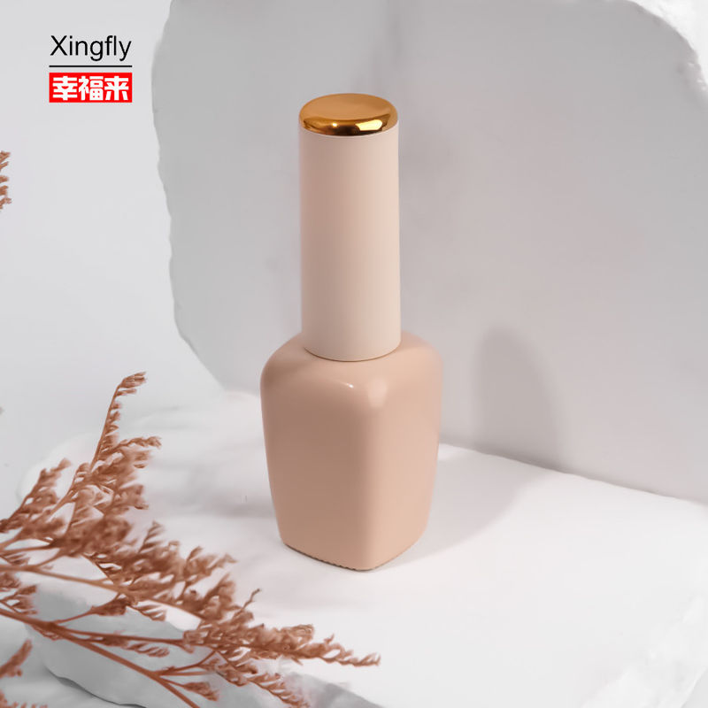 Bouteilles de vernis à ongles creux gel vernis à ongles pots bouchon de bouteille en verre avec pinceau
