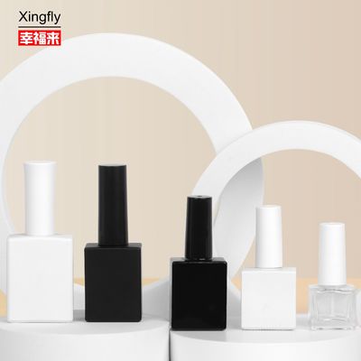 Bouteilles de vernis à ongles rondes et vides REACH avec matériau de base en verre