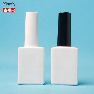 15 ml bouteille de vernis à ongles vide Gel avec pinceau blanc Bouteille de vernis à ongles vide