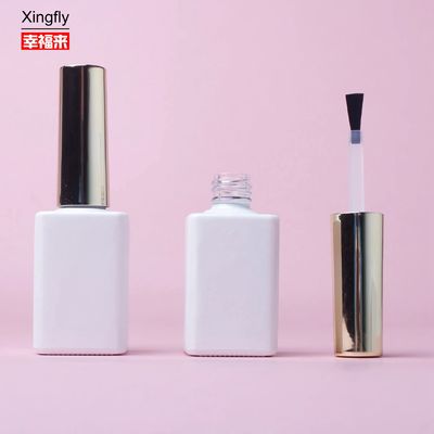 Bouteilles rondes de vernis à ongles en gel de 15 ml Logo personnalisé pour pinceau et bonnet
