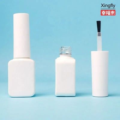 Bouteille en verre rond de 8 ml avec pinceau et bouchon