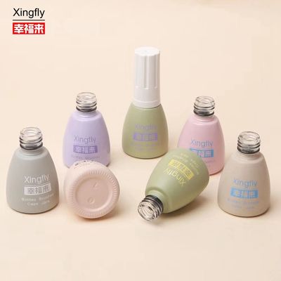 Bouteille de vernis à ongles en verre vide de luxe 12 ml, transparent, avec logo personnalisé