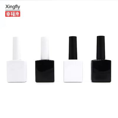 Bouteille de vernis à ongles carré Unique 13ml Bouteilles de vernis à ongles UV gel vides avec bouchon et pinceau