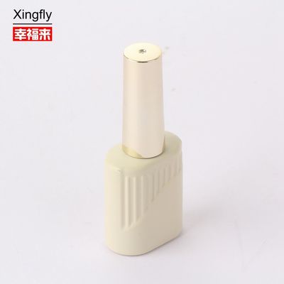 Bouteille en verre de 10 ml de gel d' ongle de polissage de couleur personnalisée Bouteille vide avec bouchon de pinceau