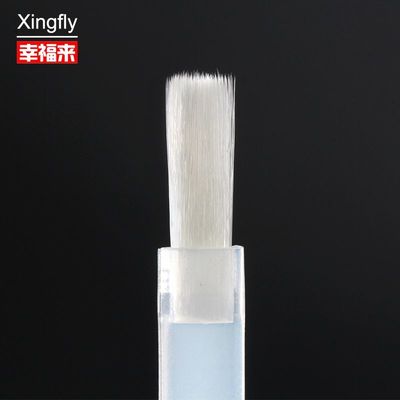 Brosses à ongles Blanc Cheveux plats Acrylique Brosses d'art des ongles Brosses de remplacement de vernis à ongles