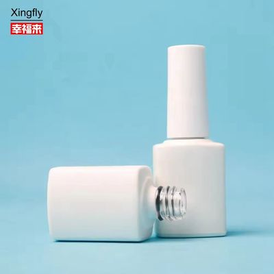 Bouteille en verre de vernis à ongles 8 ml Carré avec pinceau Gel vide UV Bouteille de vernis à ongles