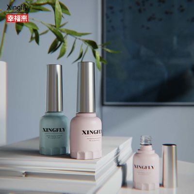 Bouteille de vernis à ongles de 12 ml Récipient rond Gel UV Vernis à ongles Bouteille en verre