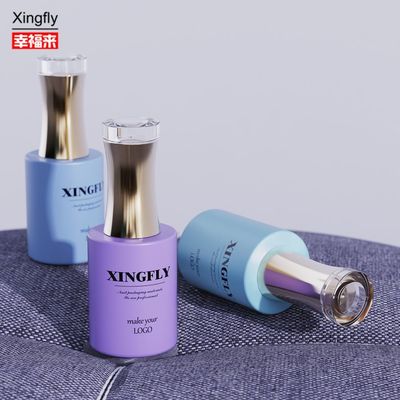 Bouteille en verre imprimée sur mesure 15 ml unique gel ongles vernis à huile avec pinceau à capuche
