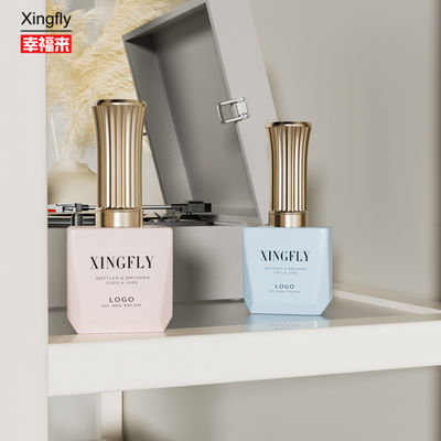 12 ml de gel d' ongle Polish Bouteille carrée Vide Gel UV Polish Bouteille en verre avec bouchon et pinceau