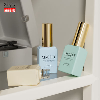 17ml contenant de gel à ongles carré personnalisé UV gel à ongles vernis à ongles bouteille de verre vide