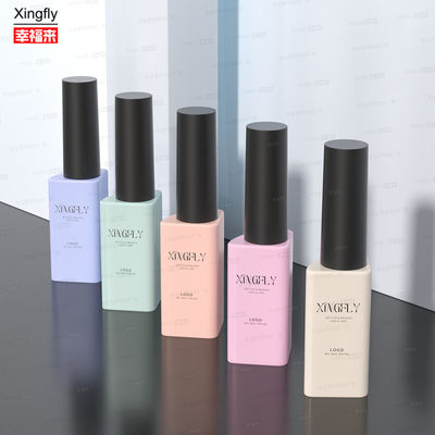Bouteilles de vernis à ongles UV vides à gros de 12 ml triangle sur mesure avec bouchon de pinceau