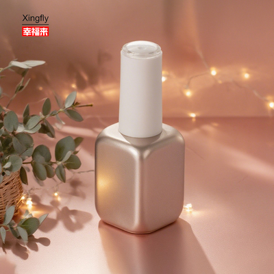 Bouteille carrée en verre de 19 ml avec logo personnalisé pour l'emballage cosmétique de vernis à ongles en gel